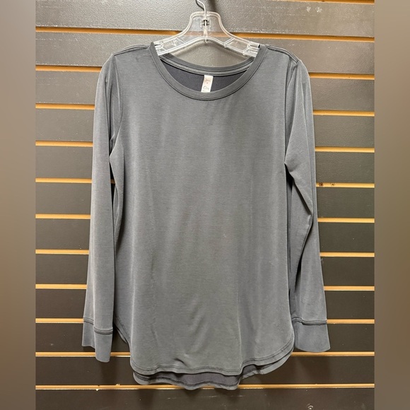 ZYIA Tops - Zyia Active Charcoal Long Sleeve Modal Top M